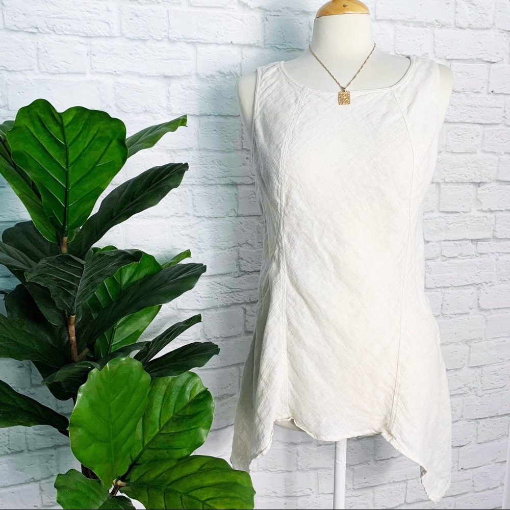 LAFAYETTE 148 lagenlook 100% linen asymmetric top